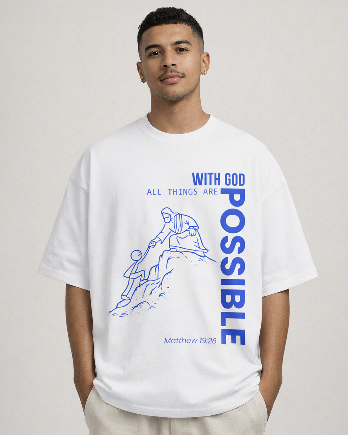 Unisex Oversized T Shirt - With GOD All things are possible