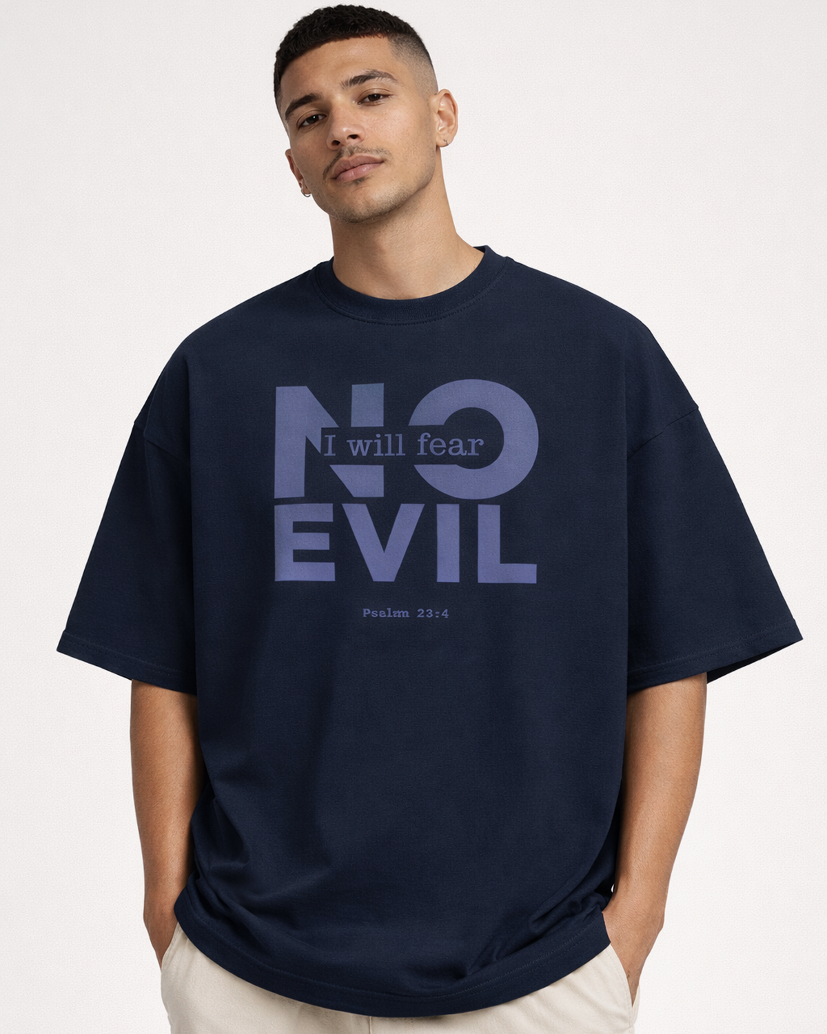 Unisex “NO EVIL” Faith Oversized T-Shirt, 4 Colours